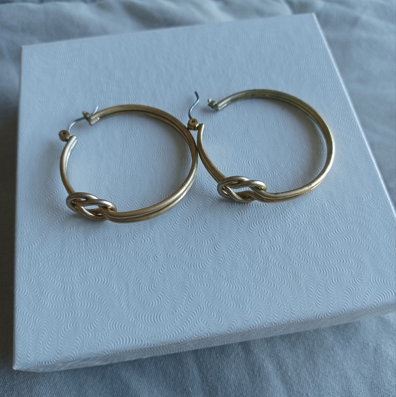 Vintage Jewelry - Vintage double knot hoop earrings